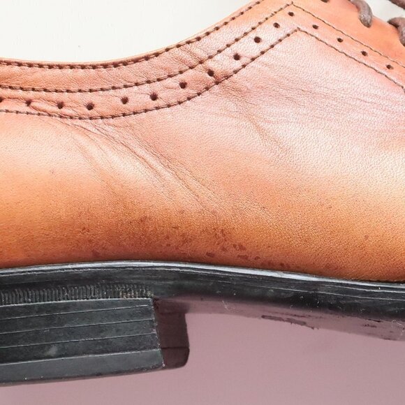 Johnston & Murphy Men\'s Tan Brown Leather Lace-up Oxford Derby Shoes Size 10.5 main image 5